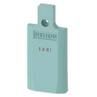 A turquoise keyring with a 'SIEMENS' logo and three metallic contacts underneath.