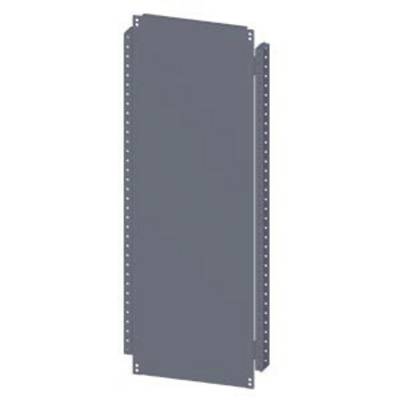 A grey, rectangular metal cover plate with punched holes along the edges, typically used for covering equipment cabinets or server racks.