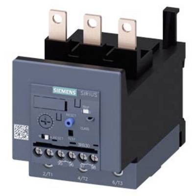 Siemens Sirius overload relay with operating elements and connections to protect electric motors from overloading.