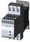 A three-phase circuit breaker by Siemens, grey with black details, for controlling electrical installations.