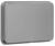 Rectangular grey metal box with rounded corners, closed and without any visible decorations or markings.