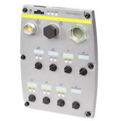 Control unit with multiple switches, connections, and status indicators, likely part of an industrial machine control system.