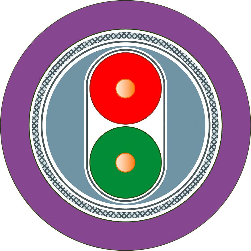 Red and green light in an oval frame within a decorative circle; symbolises traffic light system or decision-making.