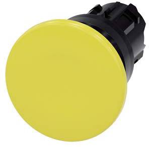 Yellow emergency stop button on the side profile, typical for machinery.