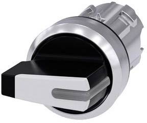 Rotary switch with a silver casing and black lever. Main component of a control system for regulating devices.