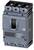 A three-pole circuit breaker by Siemens, Model 3VA2, in a grey enclosure, suitable for industrial applications.