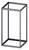 A blank, rectangular metal frame. It has no walls or shelving and stands upright. Ideal for technical equipment or server installation.