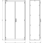 Mounting rail, compact for cubicle width 1200 mm, L: 1166 mm, zinc-plated