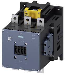 Industrial electrical component with three terminals at the top and a yellow element. The text 'Siemens' is visible at the front.