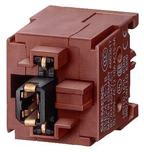 Red mechanical key switch with black and gold contacts, suitable for electronic devices or keyboards.