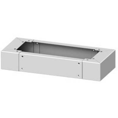 Grey, rectangular metal box, open on one side, possibly intended as a housing or mounting bracket for technical equipment.