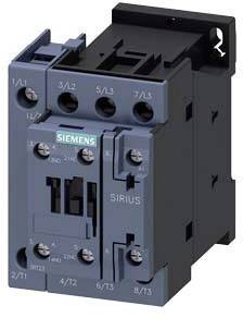 A protective device from Siemens, Sirius model, in a frontal view. It shows multiple connection terminals and the brand identification.
