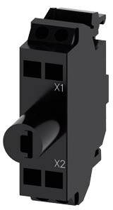 A black electrical switch or adapter marked with 'X1' and 'X2', potentially for industrial applications.