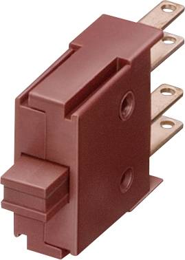 Red sliding switch with three metal pins for electronic devices. Specifically designed for applications in household and entertainment electronics.