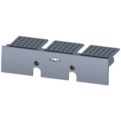 Cover with rectangular ventilation slots and two circular mounting holes, with a brand symbol centrally positioned.