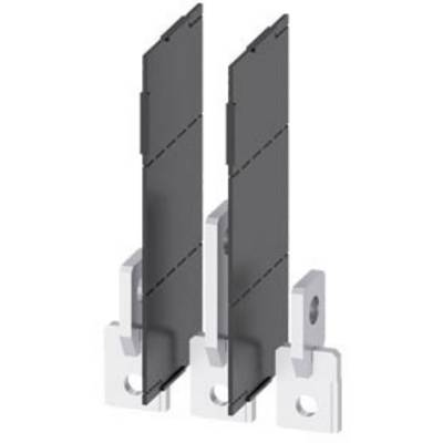 Two vertical black blades mounted on grey plastic holders.
