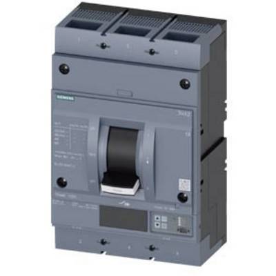 Industrial switching device with lever and display, suitable for electrical control and protection. Manufacturer's logo on the left side.