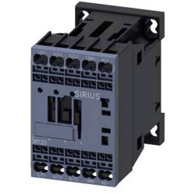Electrical contactor 'SIRIUS', black and grey, with multiple terminals and contacts, used for controlling electrical circuits.