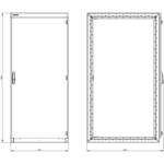 Empty control cabinet enclosure, with ventilation openings, IP20, H: 2200 mm, W: 400 ...
