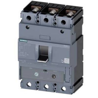 A grey Siemens circuit breaker with multiple switches and connections, used in electrical switchgear.