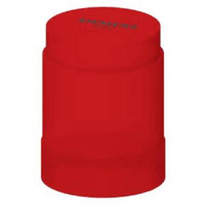 Red plastic lid with text on top; used for sealing containers.