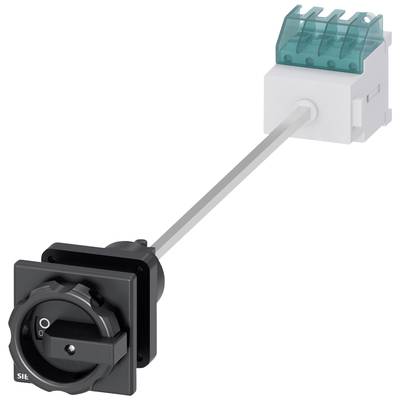 Switch with a long handle and square, black rotary knob. Suitable for electrical installations and machine operation.