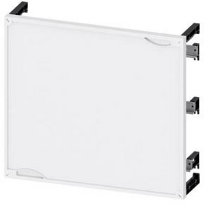 A rectangular, white ventilation grille with metallic fixing elements on the sides, potentially for installation in walls.