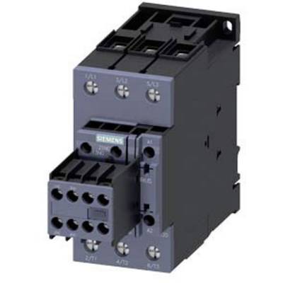 A Siemens electrical contactor, model 3RT1016, for motor load control. Shows multiple screw terminals and coil connections.