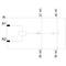 Circuit diagram with relay: coil terminals A1 and A2 on the left; two switches on the right, 27 NO (normally open) and 35 NC (normally closed).