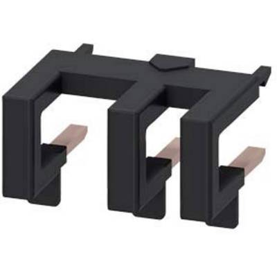 A black plastic plug with two visible copper contacts pointing downwards, used in electronic applications.
