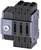 A three-pole electrical power switch by Siemens, black with grey side panels, for controlling and protecting electrical circuits.