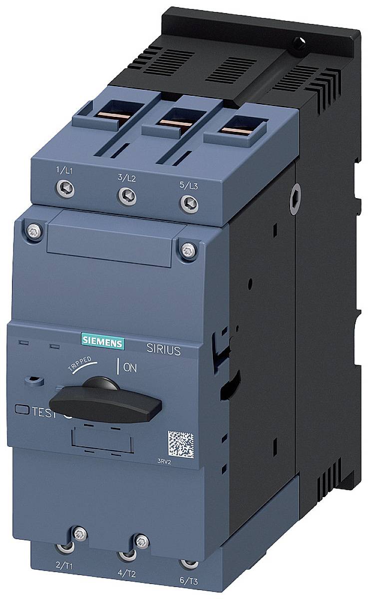 A grey electrical contactor with multiple terminals. It displays the brand name 'Siemens' and the designation 'SIRIUS'.