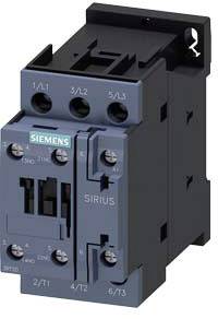 A blue and black electric power switch with the Siemens brand logo and the inscription 'Sirius' on the front.