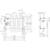 Technical drawing of an electrical switch with detailed dimensions and front and side views.