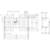 'Technical drawing of a mechanical device with dimensions in millimetres. Detailed view from above and the side.'