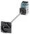 An electrical switch with a long lever shows an 'Off' position. The handle is black, and the switching mechanism is transparent blue.