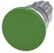 Green round push button with a silver rim, commonly used as a start or activation switch in machines and equipment.