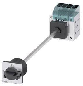 An electrical switch with a long lever. The lever is connected to a multi-switch that is coloured greenish.