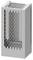 Grey metal air purifier with side ventilation grilles, suitable for indoor spaces. Rectangular shape, modern design.