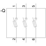 SENTRON, cylindrical fuse holder, 10 x 38 mm, 2-pole, In: 30 A, Un AC: 1000 ...