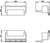 Technical drawing of a rectangular component with dimensions: 88.8 mm width, 39.6 mm height, 59.5 mm depth. Side and front views shown.