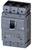 A three-pole circuit breaker by Siemens. Suitable for industrial applications. Housing in grey-black, robust design.