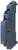 Narrow, blue electrical component with four labels: '41 NC', '31 NC', '32 NC', '42 NC'. It contains two screw holes.