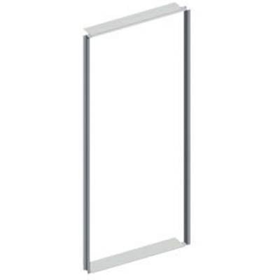 A rectangular, open frame with grey edges, possibly a component or piece of furniture.
