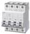 A Siemens circuit breaker with four switching modules, typically used for protecting electrical circuits in building installations.