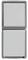 Two grey light switches stacked one above the other on a neutral background.