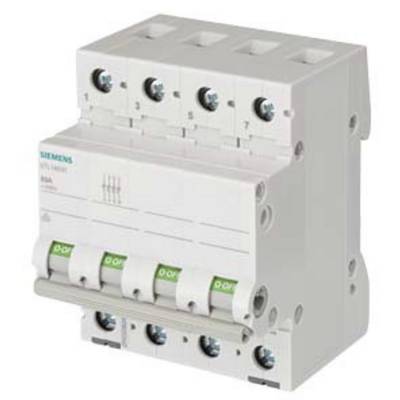 'Circuit breaker with four switches, suitable for use in electrical distribution systems. Brand name and specifications visible.'