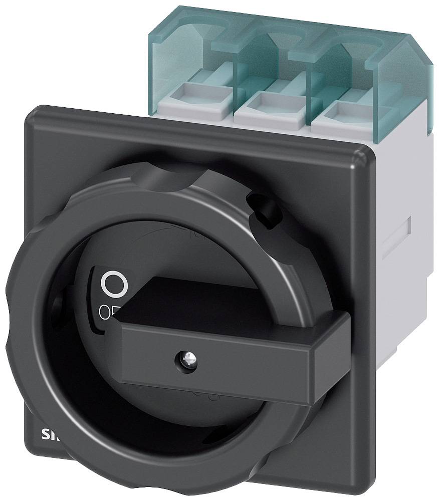Rotary switch in 'OFF' position with three terminal connections at the top, suitable for electrical applications.
