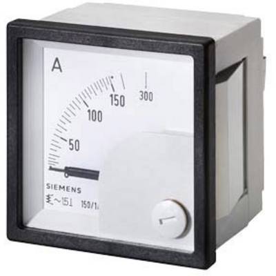 Analogue ammeter displays current in amperes up to 300. Device has a black border and white scale with needle indicator.