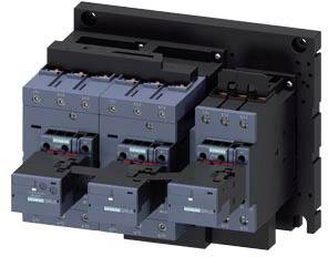 'Industrial relay with multiple blue switching relays on a black mounting board, showing industrial electrical components.'